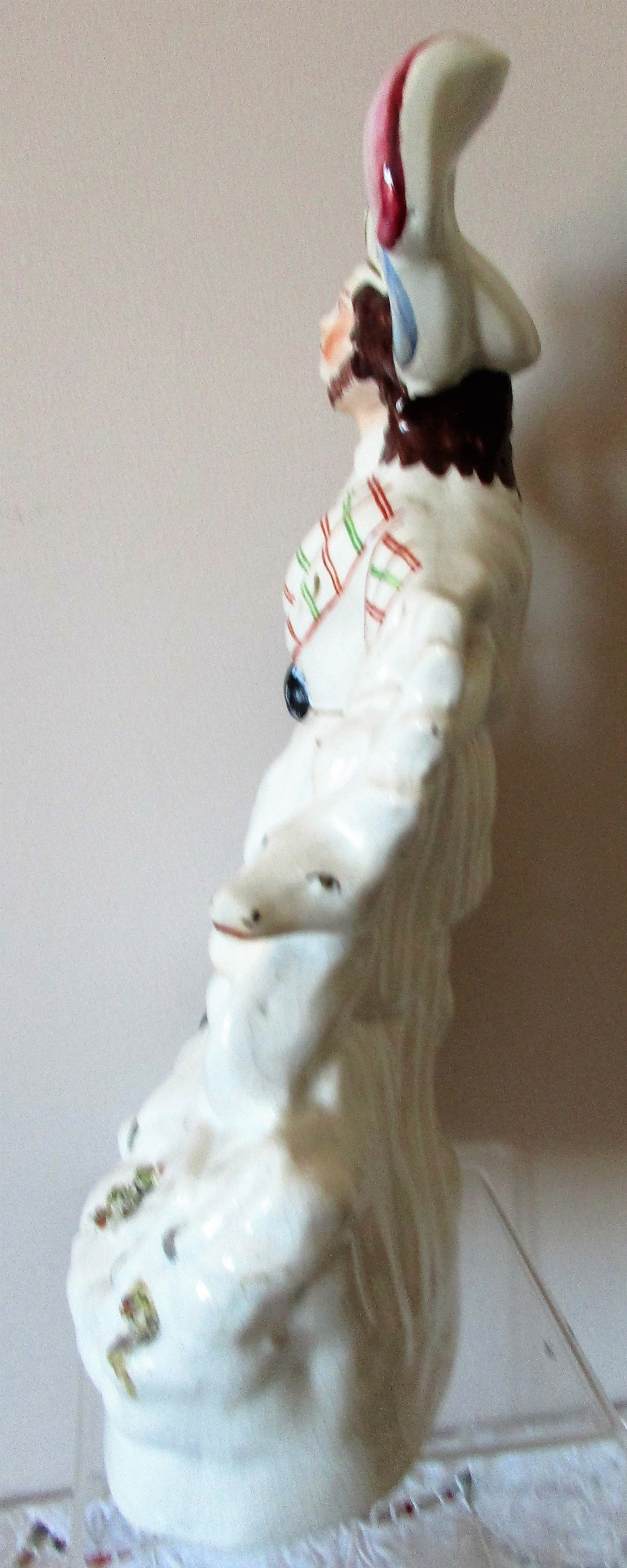 Antique English Victorian Staffordshire Figure ~ "Hunter with Horn" - Image 2
